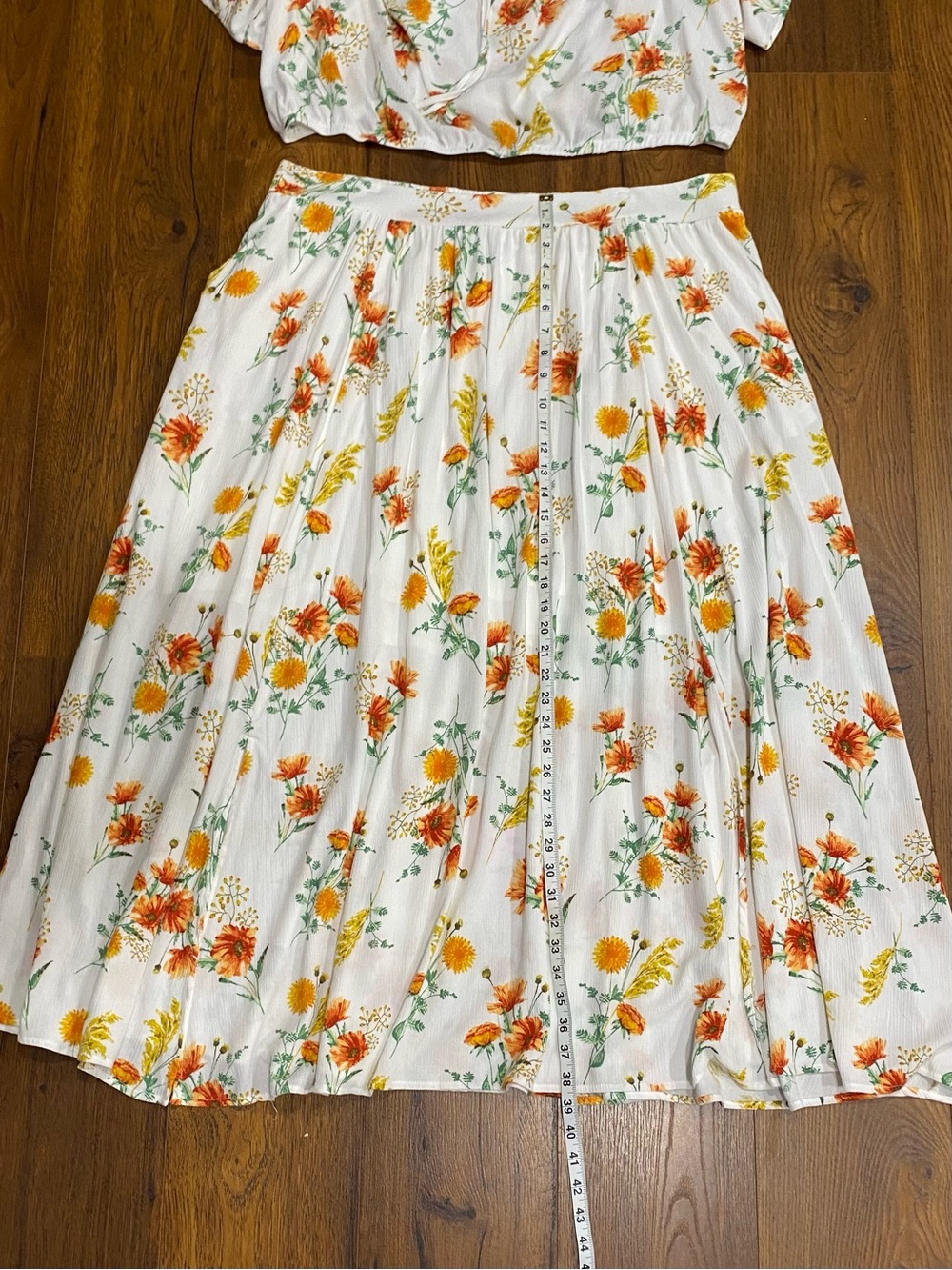 torrid Gauzy Floral Off-Shoulder 2-piece Maxi Skirt Set with Pockets Size 22/24 - Picture 11 of 14
